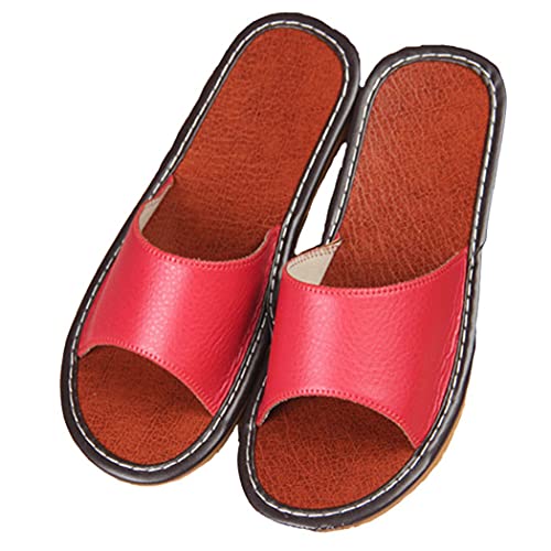 YILANLAN Summer sandals and slippers women's leather sandals non-slip bathroom bath slippers home couple floor slippers swimming slippers