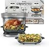 Freidora de aire de vidrio Ninja Crispi Pro 6 en 1 | Con recipientes y tapas no tóxicos de 6qt y 2.5qt | Apta para microondas, congelador y lavavajillas | Temperatura máxima 450°F | 1800 vatios | Hueso | AS101LG 2