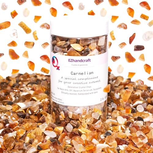 Image of Carnelian Crystal Chips Bulk 2lbs, 2400+ Pieces, 5-8mm Natural Gemstones