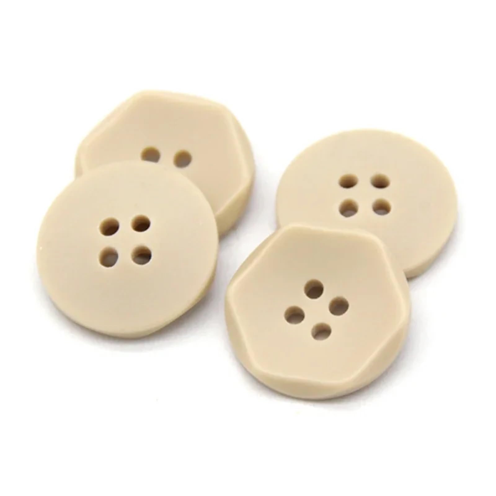 bottoni, Bottoni Cappotto Esagonale In Resina Beige 15mm E 20mm(20mm 15pcs)