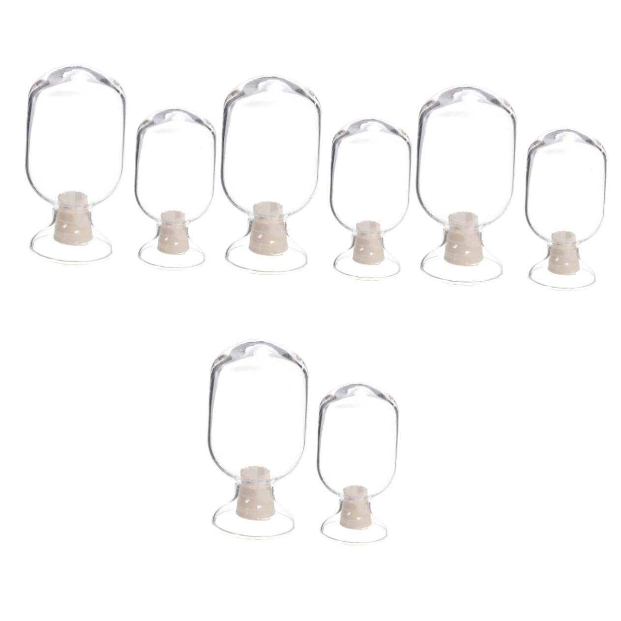 HOMSFOU 8 pcs Decor Candle Candy with Display Ml+ml Wishing Terrarium Clear Stoppers Stopper Cloche Stove Specimen Vials Homeround Planter Container Bottle for Decorative Household