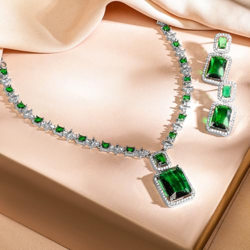 Image of Rubans Necklace Set American Diamond Zirconia Jewellery Gift for Women & Girls