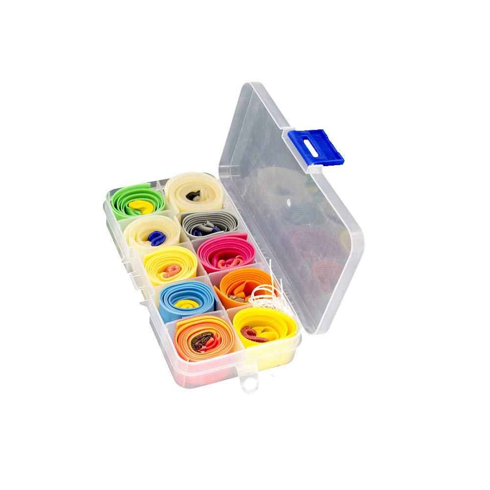 10pcs Elastic Natural Latex Flat Rubber Band with Box for Hunting Slingshot Catapults (0.45mm~1.2mm)