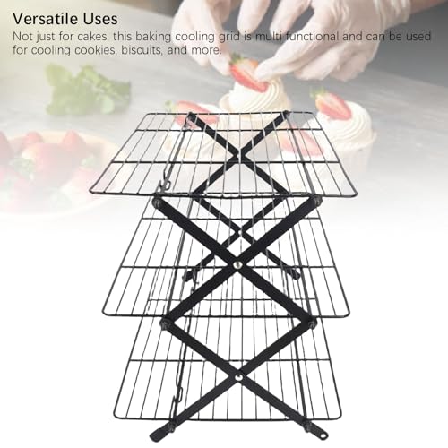 Grille de refroidissement multicouche pliable rectangulaire pour support de cuisson