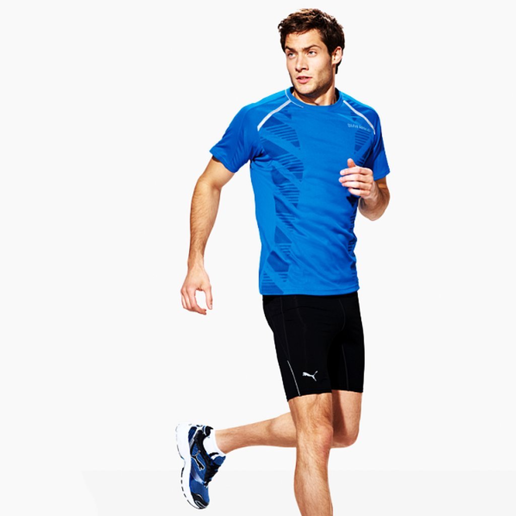 BMW running T-shirt - men's small - Royal Blue