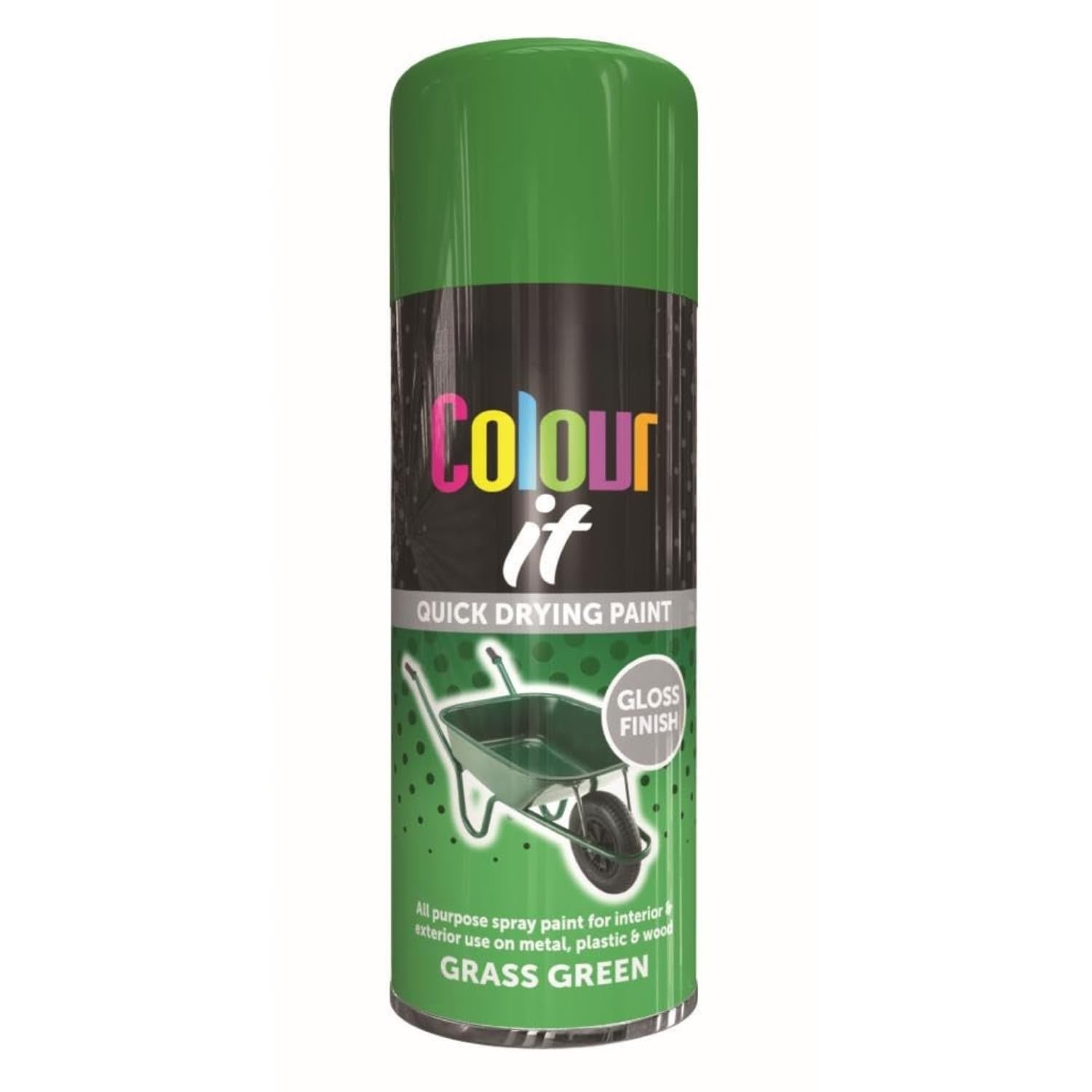 Inspired Essentials All Purpose Aerosol Spray Paint 400ml Quick Drying Spray, Fast Dry and Excellent Coverage for Metal, Wood, Plastic and More (1, Grass Green)