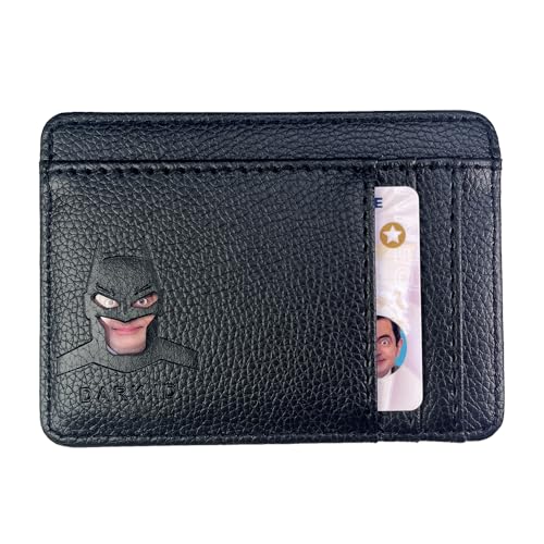 Artvibe Dark ID Leather Bat Wallet for Men and Women - Superhero Face Eyes Cutout Card Holder for Dad, Son, Husband, Boyfriend, Wife – Perfect Birthday Father’s Day Holiday Gift