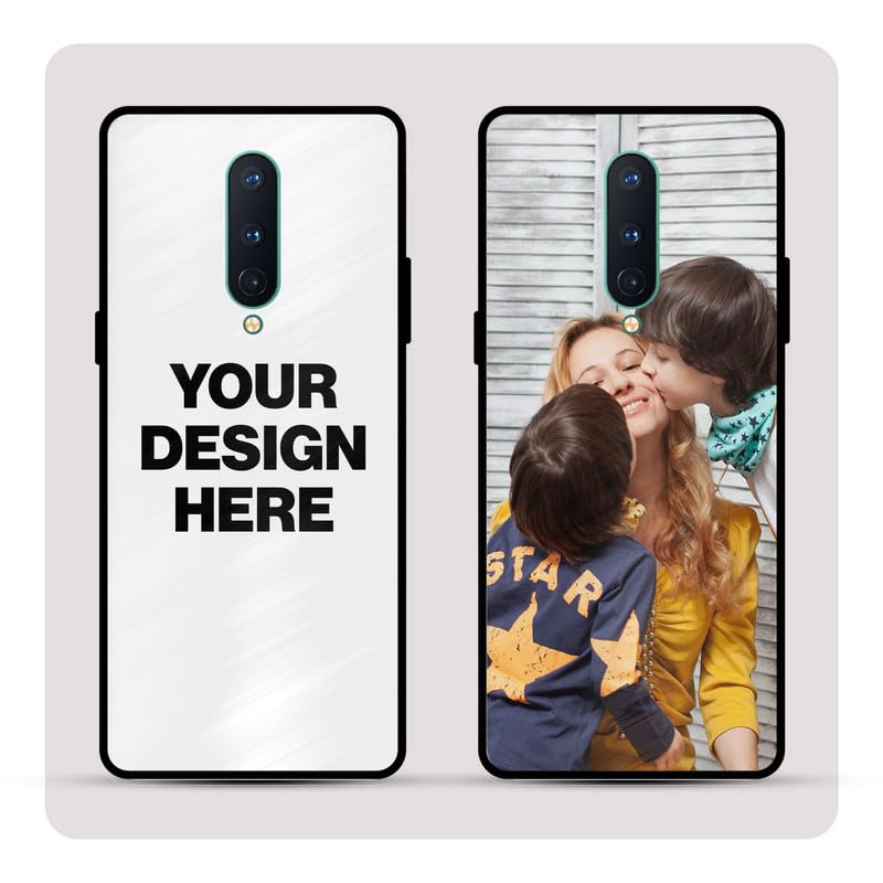 Image of Personalized Back Cover for Oneplus 8 | Custom Case with Name, Photo or Logo | PrintShield Hybrid with Soft TPU Grip & Scratch Protection