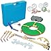 Oxygen AcetyleneTorch Kit, Portable Long Hose Brass Nozzle Welding Torch Kit with Toolbox,Regulators Oxygen Acetylene Welding Cutting Torch Tool