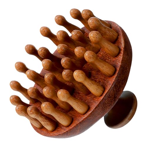 Scalp Massage Brush Wood, Premium Head Massage Brush Scalp Body Massager Tool, Gua Sha Shampoo Brushes for Woman Men Wet and Dry Scalps Care