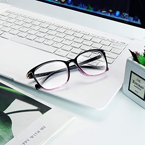 Image of VisionGlobal 6 Pairs Blue Light Blocking Glasses /Reading Glasses for Women /Men, Fashion Eyewear Frame