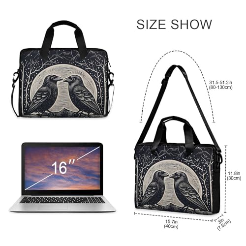 MNSRUU Laptop Bag for 16 15.6 inch Butterfly Rose4