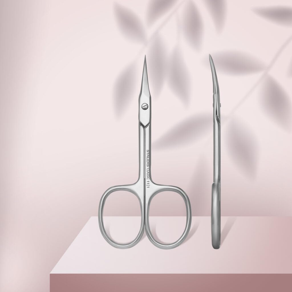 STALEKS PRO by Natury Nails Professional Cuticle Scissors Ergonomic Rings Stainless Steel Classic 11/1 - Image 2