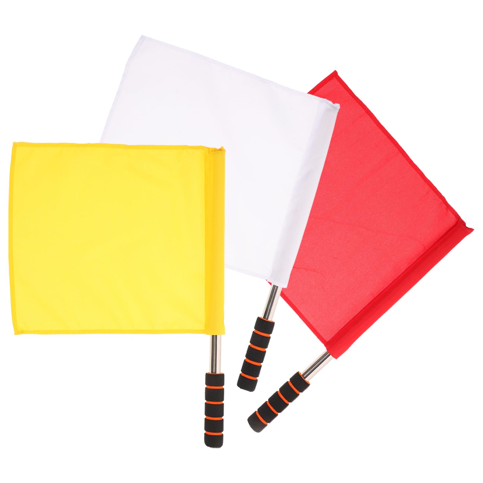 UPKOCH 3Pcs Bandiera Arbitro Bandiera Rossa Calcio Rosso Compleanno Assistente Arbitro Bandiere Rugby Bandiere Guardalinee Bandiere di Segnale Sventolando Bandiera per La Partita di