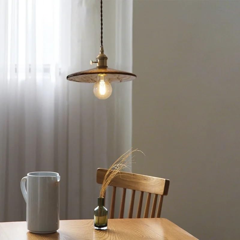Lustre moderne LED en verre rétro laiton pour une chambre chic