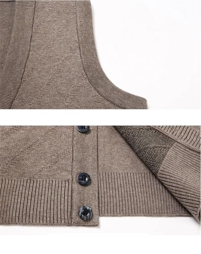 Men's Winter Casual Thickened Sweater Tank Top Warm Cardigan Tank Top3