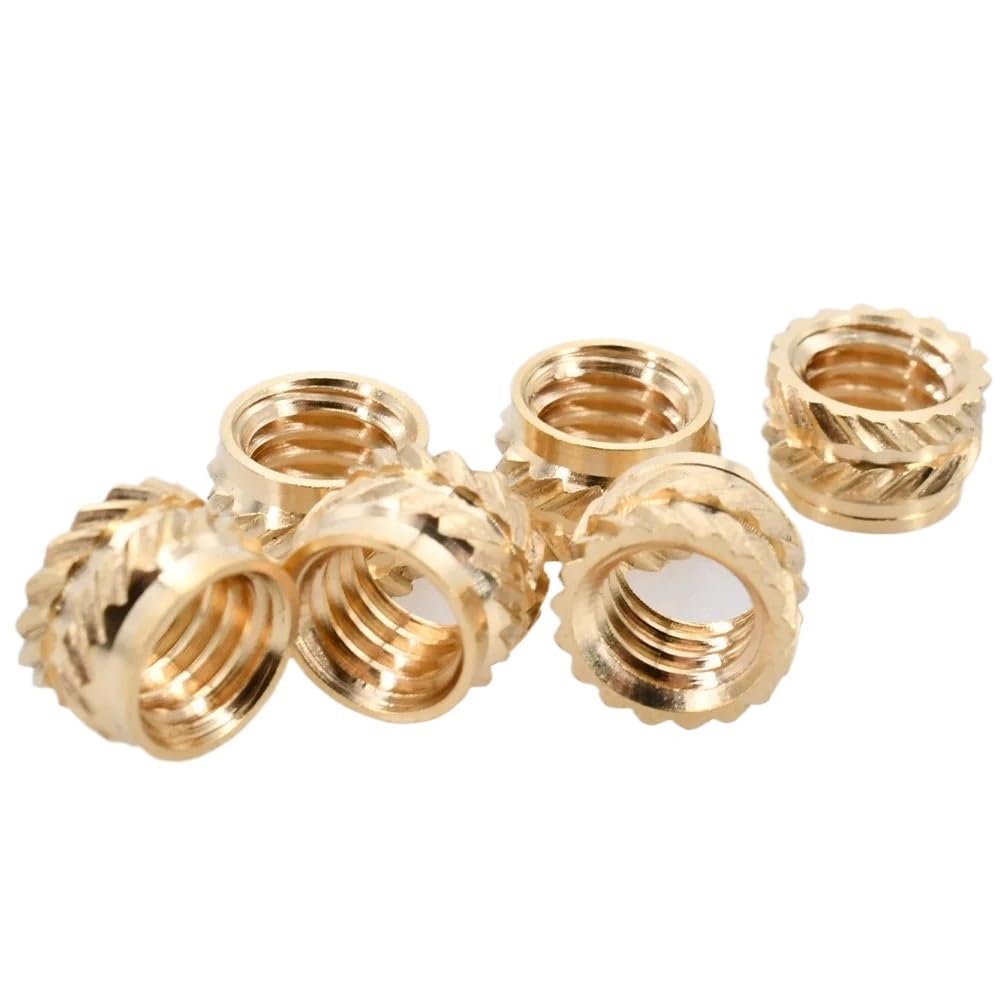 Insertos roscados hembra de latón, Insertos de latón termofijados Tuercas roscadas de doble moleteado Múltiples tamaños Plásticos de impresión 3D