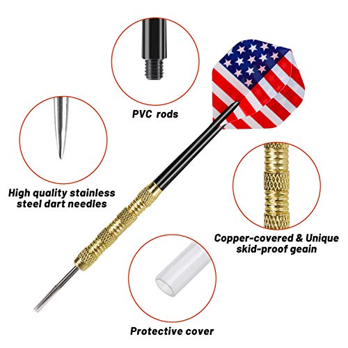 Image of Accmor Metal Tip Darts, Steel Tip Darts, 14 Grams Professional Metal Darts, Darts Metal Tip Set, Metal Darts for Dartboard