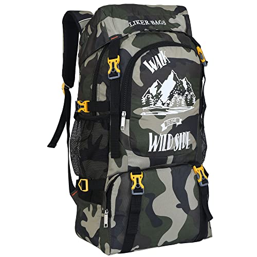 Image of Liker Bag Rucksack Hiking Daypack, Wild Life, for Women, Men, Girls, Camping, Travelling