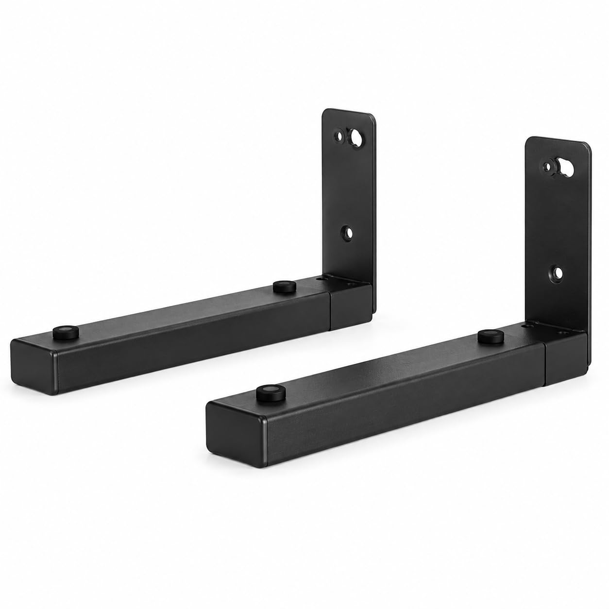 B-Tech BT15 Soporte de Pared para Altavoz Central – Brazos Ajustables 18 a 29 cm – hasta 15 kg – Acabado Negro – Juego de 2 Soportes.