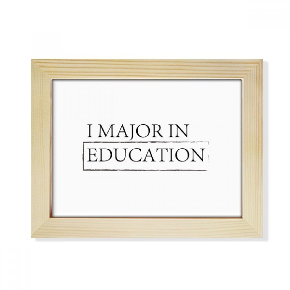 Marco de fotos de madera de escritorio 6x8 pulgadas cuadro decorativo de educación DIYthinker