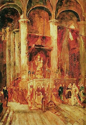 Cuadro de pintura sobre lienzo clásica de Jean Baptiste Isabey, formato 60x90cm