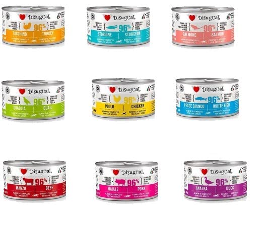 Disugual Cibo Umido Per Cane. 24 LATTINE DA 150g CADAUNO (Gusti in base alla disponibilità)