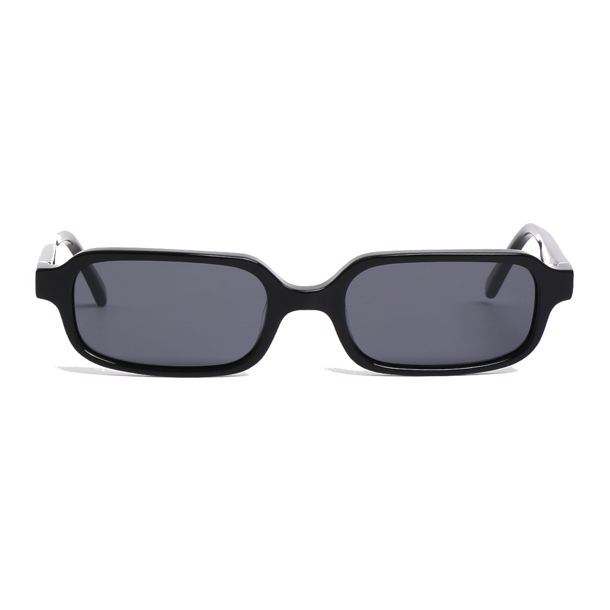 Liora Emilia Sonnenbrille Rechteckig Schwarz Schmaler Acetat