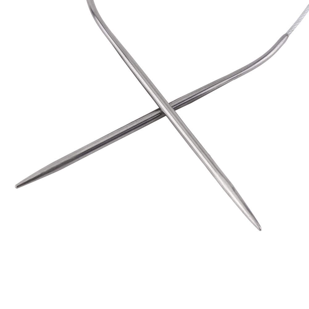 11 Unids Acero Inoxidable Circular Agujas De Tejer
