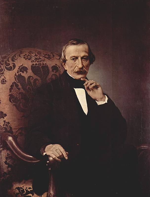 Impression sur toile de lin portrait de Massimo D'azeglio par Hayez