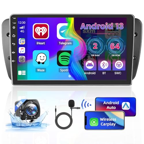 Autoradio Android 15 Carplay sans fil pour Seat Ibiza avec caméra de recul