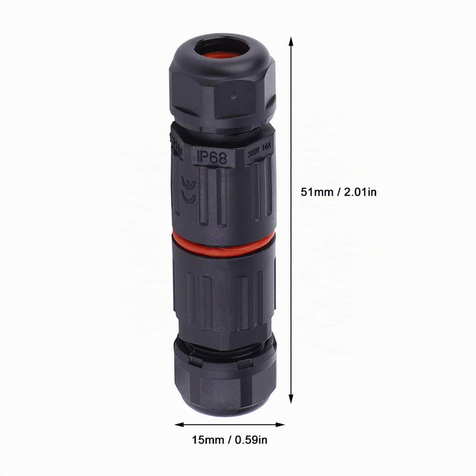 Connettori per Cavi Impermeabili, 10 Pezzi IP68 Connettore per Cavo Elettrico Impermeabile a 3 Pin per Presa Esterna