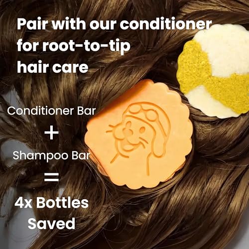 Image of Otter co. Clarifying Apple Cider Vinegar Conditioner Bar - Argan oil, Rosemary, Jojoba & Castor - Hydrating, Vegan, Sulfate Free & Non Toxic - For Women Bar Conditioner, All Hair Types, Made in USA
