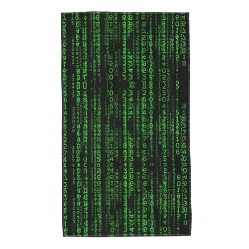 Hingor Asciugamano morbido con stampa Hacker Era, ideale per l'uso in bagno, cucina, palestra, spa e pulizia generale, asciugamani multiuso compatti e leggeri, 60 x 40 cm