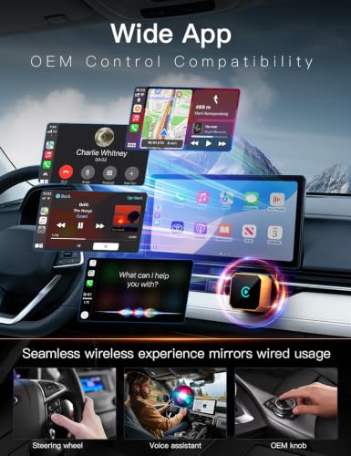 Image of 2026 Upgraded Wireless CarPlay Adapter for iPhone&Android, Car Play Mini Wired to Wireless Adapter for CarPlay &Android Auto 2 in 1 Plug and Play Stable Connection