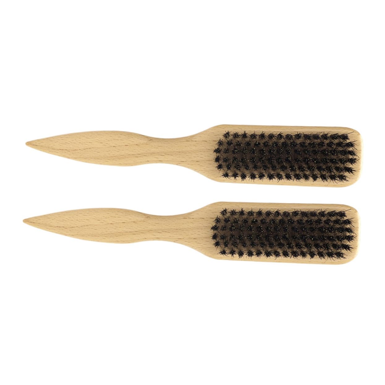 Gogogmee Facial Hair Styling Tool 2pc Wood Handle Beard Brush Gentle on Skin Men's Beard Grooming