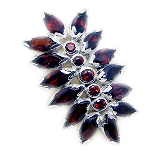 Pendentif Grenat Naturel Contre le Stress Chakra et Argent Sterling