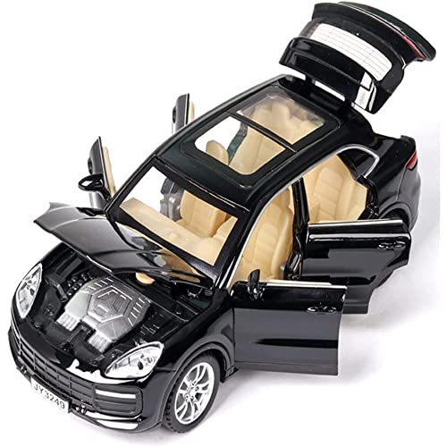 Image of 1:32 Diecast Metal Car Model Caynen Cars for Kids Pull Back Openable Doors with Light Sound