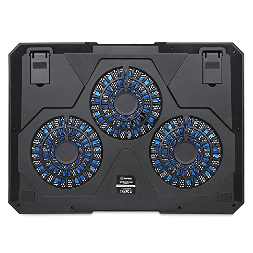 Coolertek-Laptop-Cooling-Pad-Adjustable-Height-Gaming-Laptop-Cooler-Portable-Ultra-Slim-Quiet-Laptop-Notebook-Cooler-Cooling-Pad-Stand-with-3-USB-Powered-Fans-Fits-13-173-Inches-Blue