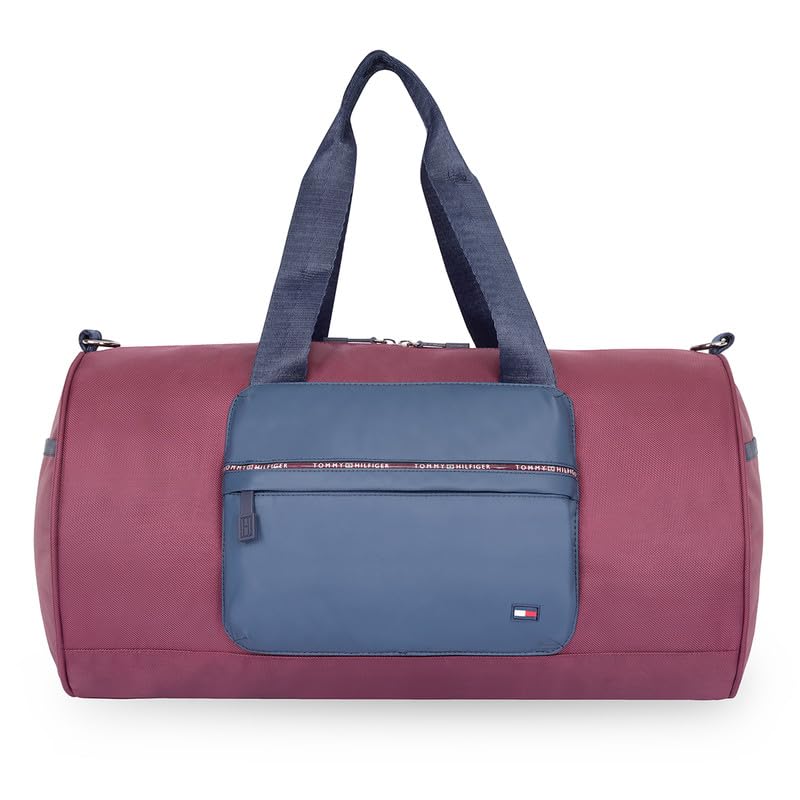 tommy hilfiger Unisex Shawnee Polyester Gym Bag Duffel - Burgundy+Navy-picture-17