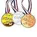 KISEER 36 Pieces Plastic Gold Silver and Bronze Winner Award Medals Bulk for Sports, Games Competitions, Party Favors and Decorations