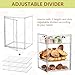 SANKEU Pastry Display Case,Bread Box for Kitchen Countertop,4 Layers Adjustable Clear Bread Storage with Magnetic Door Bakery Pastry Display15.5x11.4x9.8inch，1 Pack