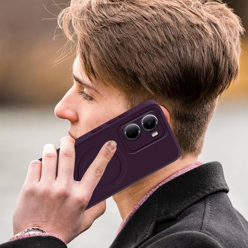 Image of amazon basics Back Cover for Redmi 15A 5G Soft Matte Silicone Mag-Safe Design (Mag-Safe Not Support) Camera Protection | Slim Fit Bumper Cover (Purple)