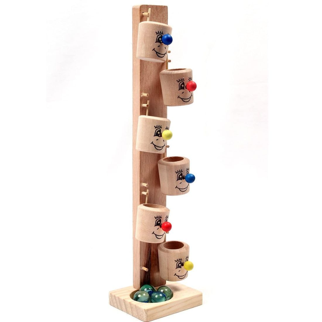 Little Mind KNK Wooden Marble Run Bucket Cup Game, Rolling Ball Drop Tower, Montessori Hand Eye Coordination Toy, Fine Motor Skill Learning Activity for Kids 2+-picture-32