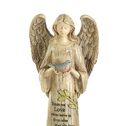 Ivy Home Memorial Angel Figurine Garden Angel Statues With Bird Garden Statuary Decoration For Garden, Yard, Patio #TOP4