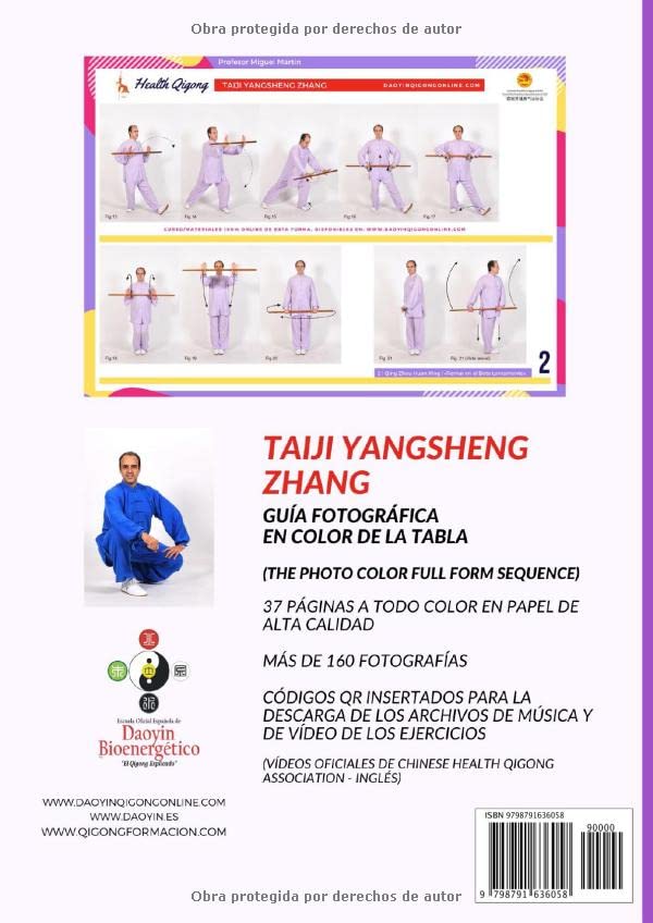 Miniatura 2 de Taiji Yangsheng Zhang - Taiji-Qigong con Bastón para Cultivar la Salud La Secuencia Fotográfica de los Ejercicios - The Photo Color Full Form ...