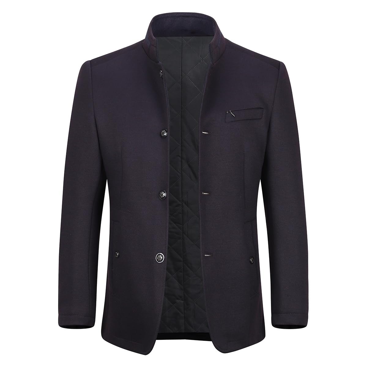 Allthemen Cappotto da Uomo Casual a Manica Lunga Trench Coat Ufficiale con Collo Giacca Lunga Generale Fit Cappotto Invernale Caldo Con Bottoni
