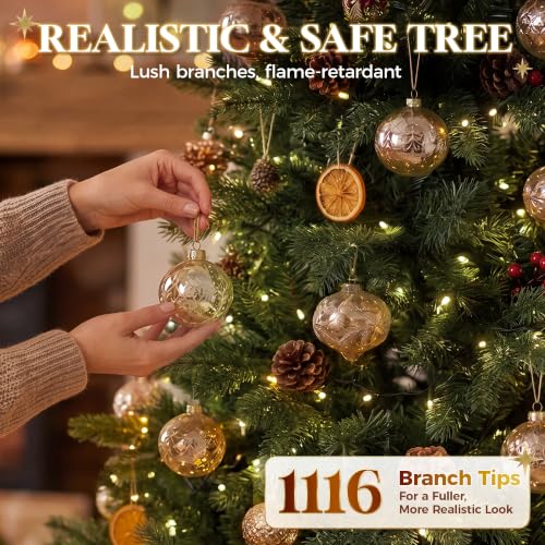 HOLLO STAR 6ft Prelit Christmas Tree, Multi-Color RGBW Lights,App Control - image 7