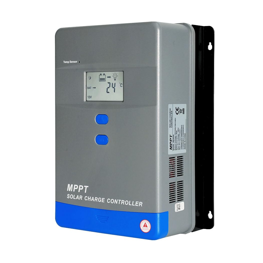 Y&H Regulator ładowania solarnego 100 A MPPT 12 V 24 V 36 V 48 V automatyczny regulator baterii, wyświetlacz LCD, MAX PV panel moc wejściowa 5200 W do ładowania akumulatorów żelowych AGM i