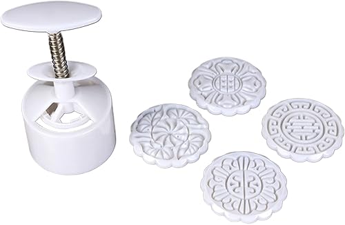 Miniatura 2 de Sellos de pastel de luna de 3.53 oz, patrón tradicional, moldes de pastel de luna, moldes para festival, bricolaje, prensa de mano, cortadores de